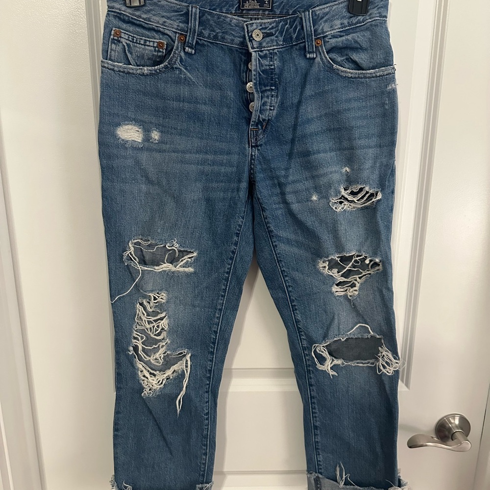 Abercrombie & Fitch Blue Slim Boyfriend Jeans